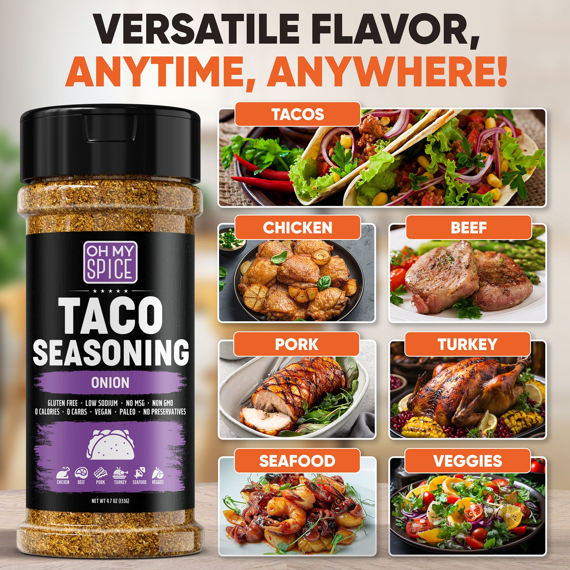 Oh My Spice Taco Seasoning Onion - Main Image